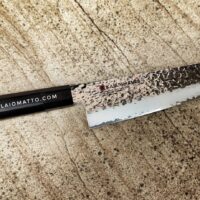 COLTELLO ARTIGIANALE - KIRITSUKE DAMASCO MARTELLATO - ACCIAIO ASU8 32 STRATI